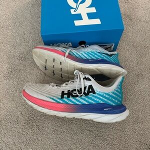 Hoka Mach 5 Women's Sneakers - Blue, Pink, White